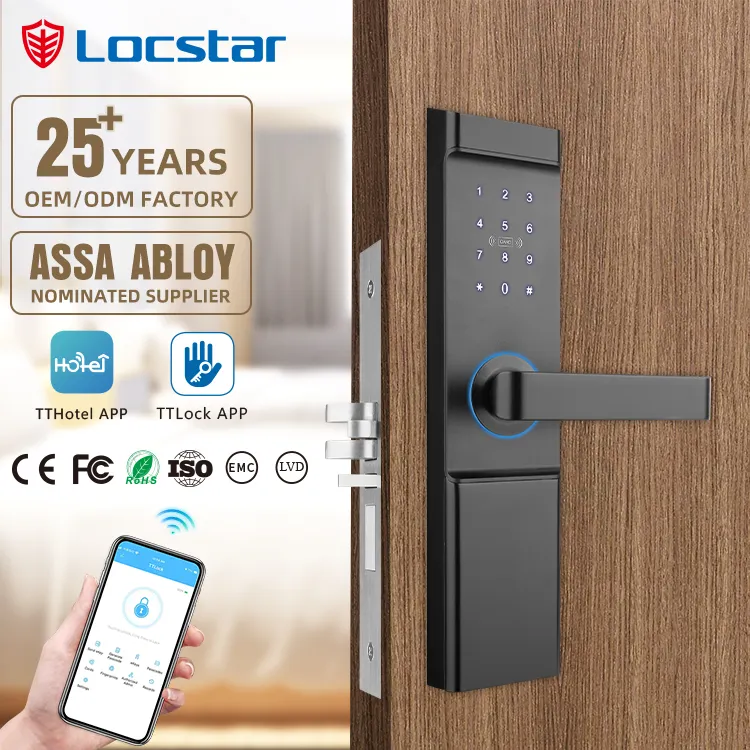 Locstar новый код пароля клавиатуры Tthotel Управление программным обеспечением TTlock G2 шлюз Поддержка Wifi Ble Умный Замок отеля