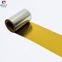 Ruban encreur en résine cireuse doré/argenté brillant pour impression par transfert thermique