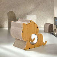 Vente en gros d'usine, OEM, logo personnalisé, grattoir pour chat en carton ondulé durable en forme de chat, chaise longue pour chat en carton