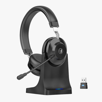 Nouveau casque sans fil pour centre d'appels avec base de charge et fonction ANC&ENC