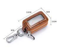 Porte-clés hommes femmes accessoires en cuir fermeture éclair Double couche Mini voiture clé couverture sac taille mode porte-clés