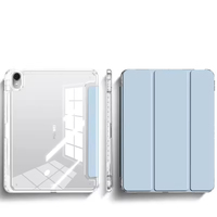 Vente en gros d'usine, étui de protection pour tablette en cuir PU de luxe, transparent, en acrylique haute transparence, pour iPad 10.2, 11, 12.9, 13 pouces