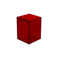 Boîte de rangement empilable Eclipse 2 pièces, petit format, rouge pomme, pour cartes Pokémon, baseball, basketball, football et autres cartes à collectionner