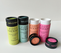 Emballage personnalisé haut de gamme pour bâtonnets de déodorant et baumes à lèvres, en tubes de papier kraft, écologiques, faits main, recyclables, avec estampage à chaud et système de poussoir