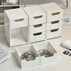 <b>Mini</b> Desktop Storage Drawers 3 Tier Plastic Organizer For <b>Desk</b> Office Neatening - Product Image 2