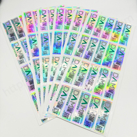 Hoja impermeable código QR logotipo láser etiqueta holográfica