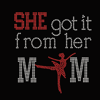 Transfert de strass personnalisé, motif de danse, design thermocollant pour T-shirts