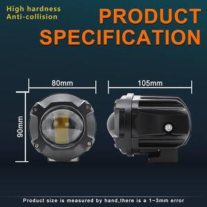 Mini projecteur LED de travail 3 pouces 30W, étanche, pour voiture, moto, véhicule de chantier - Product Image 5