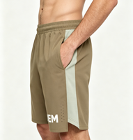 Shorts de sport d'été pour hommes, taille mi-haute, séchage rapide, respirant, élastique, 90 % polyester, 10 % élasthanne, 135 g/m², faible MOQ, OEM