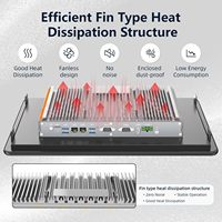 PC industriel tactile embarqué 18,5 pouces - Ordinateur tout-en-un sans ventilateur Windows 11 Pro, panneau avant IP65, 1080P 16:9, en stock