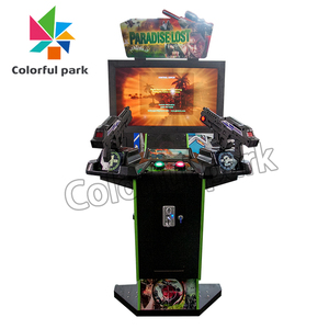 Juegos de atracciones para interiores Simulador de Parque de Atracciones electrónico crisis del tiempo Arcade video moneda <span class=keywords><strong>2</strong></span> jugadores tirador juego máquina de caza - Product Image 3