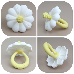 Chupete de Silicona de Grado Alimenticio Personalizado, Mordedor de Flores para Bebés, Juguete Sensorial para la Dentición, Libre de BPA - Product Image 3