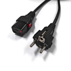 Câble d'<span class=keywords><strong>alimentation</strong></span> CA avec verrouillage IEC C19 vers prise Schuko CEE 7/7 EU, 250V 16A 1mm², rallonge C19 avec verrouillage pour ordinateur - Product Image 5