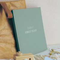 OVO Printing Benutzer definierte Leinen Cover Notebook Personalisieren Baby First Year Journal Memory Baby Andenken Journal Planner