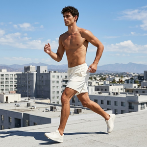 Shorts de sport pour homme, séchage rapide, évacuation de l'humidité, taille élastique avec cordon de serrage, plusieurs poches, coupe confortable, course à pied - Product Image 2