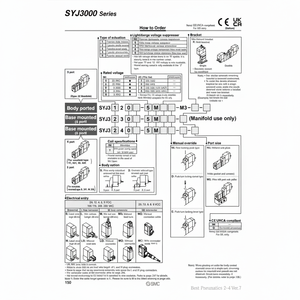 Válvulas de control de válvula solenoide SMC Pneumatics Producto - Product Image 1