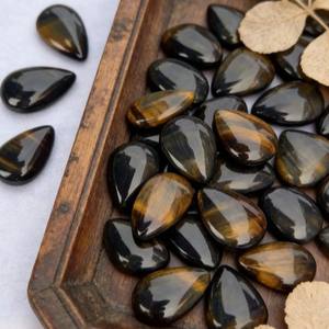 Venta al por Mayor de Cristal Natural de Ojo de Tigre Amarillo y Azul de Alta Calidad, 3-4cm, Forma de Gota de Agua, Pulido, Elegante Decoración para el Hogar, Crystalhola - Product Image 2