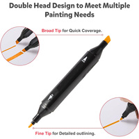 Boutique en ligne 262 Marqueurs de couleur Dual Tip Classic Series Feutre permanent Alcool coloré Art Marker Pens Set