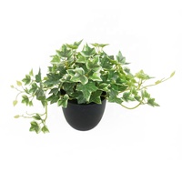 Plante artificielle en plastique de 18 cm de haut, lierre multicolore, petit bonsaï d'intérieur