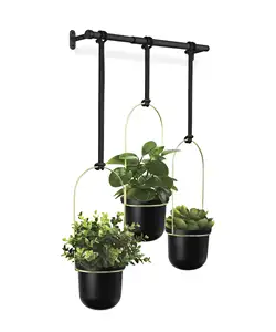 Jardinières suspendues <span class=keywords><strong>pour</strong></span> plantes d'intérieur, crochets, cordes, <span class=keywords><strong>support</strong></span> <span class=keywords><strong>mural</strong></span>/plafond en métal minimaliste et durable <span class=keywords><strong>pour</strong></span> la maison - Product Image 1