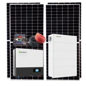 Sunfuture太阳能10kw 12kw 15kw混合太阳能系统成套套件220V/380V输出能量，带Deye Growatt逆变器