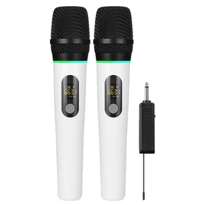 Micrófono Inalámbrico Doble de Mano con Pantalla LED RGB, Altavoz para Exteriores y Máquina de Karaoke, Boomboxes AUX, <span class=keywords><strong>Precio</strong></span> de Fábrica - Product Image 1