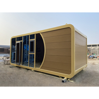 Maison résidentielle de luxe préfabriquée capsule hôtel abri de jardin maison conteneur cabine pomme avec chambre cuisine salle de bain