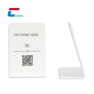 Vendita calda Progrommable NFC Yelp Trustpilot <span class=keywords><strong>Booking</strong></span> Review Tap NFC PVC Stand per ristorante, Hotel, bar - Product Image 5
