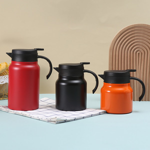 Tetera aislada personalizada de acero inoxidable de 800ml y <span class=keywords><strong>1000ml</strong></span>, termo de café al vacío de doble pared con infusor y mango - Product Image 4