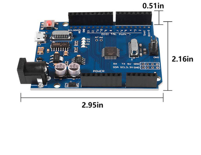 ATmega328P Serial Port / Type-c / Micro Interface Without Wires. UNO R3 Development Board, Improved Version.