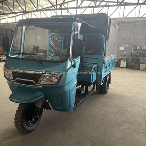 3-Wheel Benzine Gemotoriseerde Driewieler Motorfiets Tuk Tuk Met Glazen Voorruit Luifel Open Carrosserie Type Voor Vracht Personenvervoer - Product Image 3