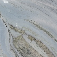 Dalle de quartzite de luxe bleu cristal |   Pierre naturelle exotique rare pour murs rétroéclairés et comptoirs