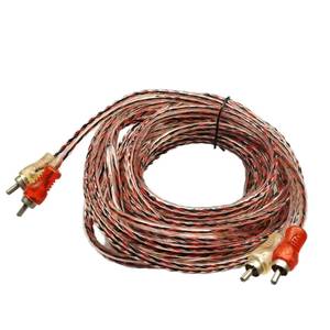 SUN-RISE 2R RCA Car Audio <b>Cable</b> PVC Sheath Bare Copper Conductor 1M/Custom Length Suitable for Amplifiers Home Theater Speakers - Product Image 3