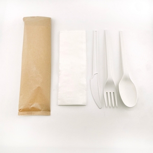 Kit de couverts OEM d'usine en CPLA, ensembles de couverts compostables, couteau, fourchette et cuillère personnalisés, manche sur mesure - Product Image 1