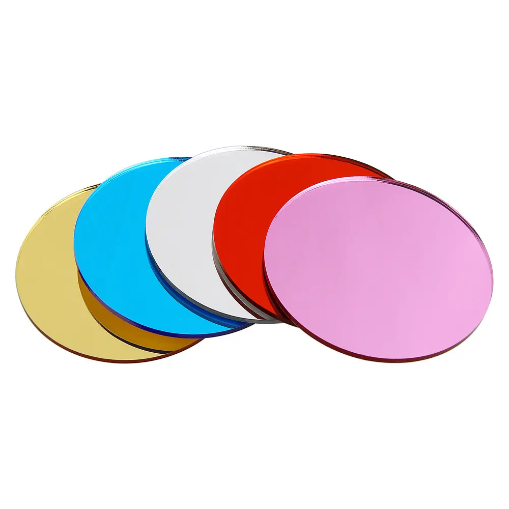 Pegatinas flexibles sin espejo para decoración del hogar, espejo redondo acrílico autoadhesivo de varios tamaños para decoración de pared y espejo de maquillaje
