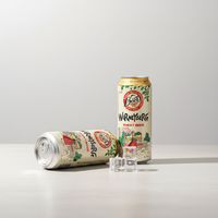 Impression personnalisée de marque, canettes de bière en aluminium de qualité alimentaire de 500 ml et couvercles pour boissons gazeuses et autres boissons