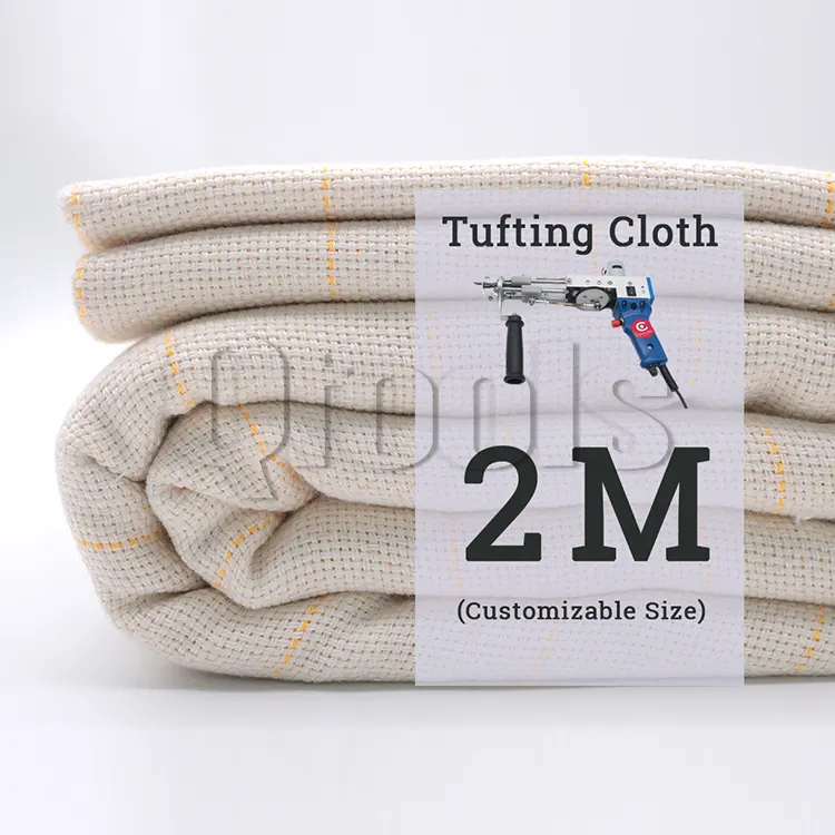 Fabricante Primária 2m Tamanho Grande Tecido Tufting Pano para Tapetes DIY Fazendo Bordados Fornecidos Tamanhos Diferentes