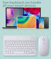 Ce Rohs Slim Bluetooth Mini Design Ultra-Thin 10-Inch Rechargeable Wireless Keyboard dan Mouse Combo