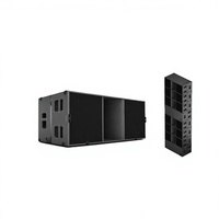 LAKS28 Double haut-parleur de basse fréquence en bois de 18 pouces, performance professionnelle, haut-parleur à basses profondes