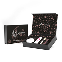 Boîte cadeau personnalisée de style livre avec couvercles magnétiques à rabat, gaufrage à chaud doré, pour cosmétiques, produits de beauté, spiritueux, vêtements, emballage sur mesure