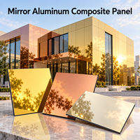 Panneau composite en aluminium miroir couleur personnalisée 3mm 4x8ft pour la décoration murale de magasins de détail