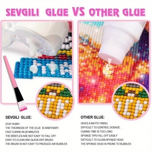Kit de Pincel y Gel Sellador para Pintura de Diamantes Ecológico OSBORN - Tema Navideño, Suministros para Manualidades para Adultos - Product Image 5