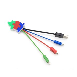 Заводской поставщик сувенирная компания подарки Мобильный телефон usb зарядный кабель с логотипом в форме мультяшных фигур дизайн на заказ - Product Image 2