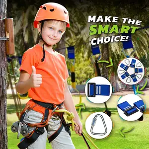 Детский Экстремальный простой ниндзя Slackline Warrior с препятствиями, комплекты для подвешивания, нежный бокс, спорт для детей, логотип под заказ CE