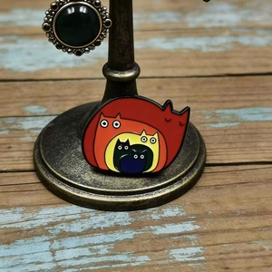 <span class=keywords><strong>Broche</strong></span> en émail chats emboîtables arc-en-ciel éclatants, épinglette fantaisie chat <span class=keywords><strong>Matriochka</strong></span>, badge de dessin animé mignon pour vêtements, sacs, chapeaux - Product Image 2
