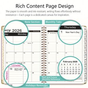 2026 Custom <b>Weekly</b> Planner Notebook with Hard Cover Spiral Bound Design Your Planner - Product Image 4