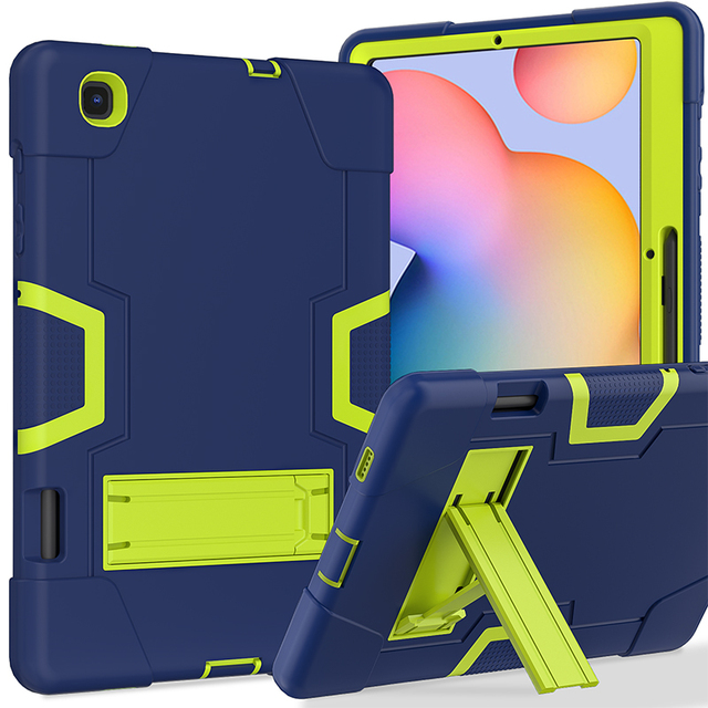 Plastic and Silicone Combo case for Samsung Galaxy Tab Tab S6 Lite 10.4" 2020/2022 /2024 2025 with Kickstand on Back