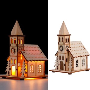 Bougeoir en bois créatif pour décoration de Noël avec Led pour <span class=keywords><strong>la</strong></span> fête - Product Image 5