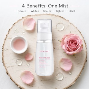 Brume Visage Hydratante et Apaisante à l'<span class=keywords><strong>Eau</strong></span> <span class=keywords><strong>de</strong></span> <span class=keywords><strong>Rose</strong></span>, Réparatrice, Anti-Taches, Raffermissante, Lissante, Anti-Rides 110ml Végane OEM Personnalisable - Product Image 4