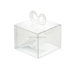 Прозрачный пластиковый контейнер для тортов с свадебными сувенирами, белые подарочные коробки